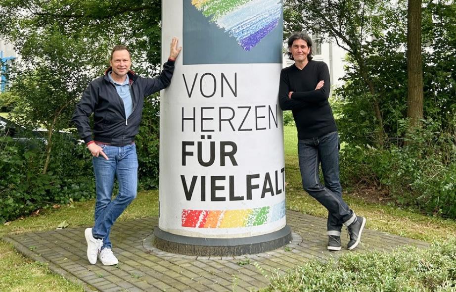 Schnappschuss der Litfaßsäule der LINEG